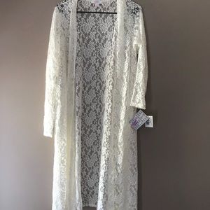 Medium white lace unicorn LuLaRoe Sarah